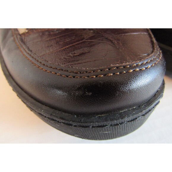 Mauri Brown Taupe Alligator Leather High Top Shoes 8835 Size 45 EU 11.5 US VTG main image 15